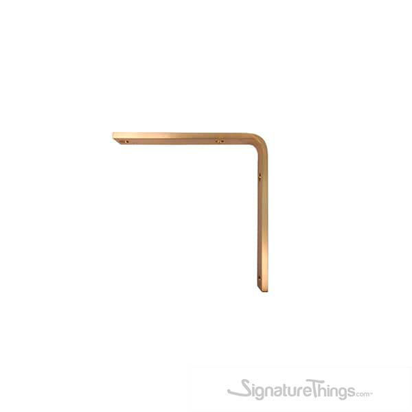 SignatureThings Solid Brass L Shelf Bracket Rounded Edge