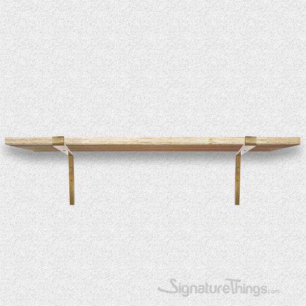 SignatureThings Solid Brass L Shelf Bracket Rounded Edge
