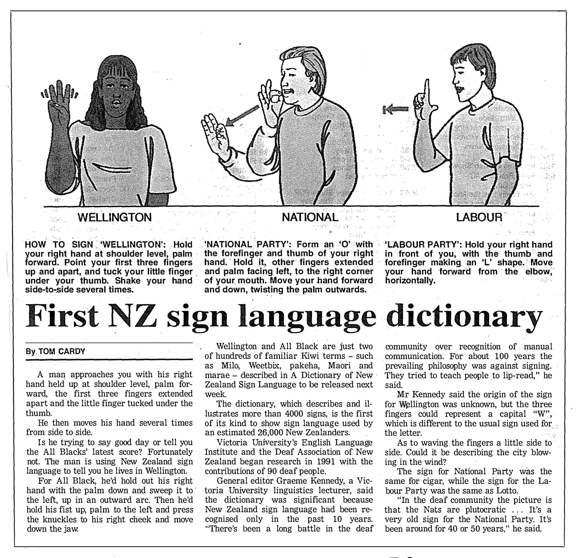 First NZ sign language dictionary