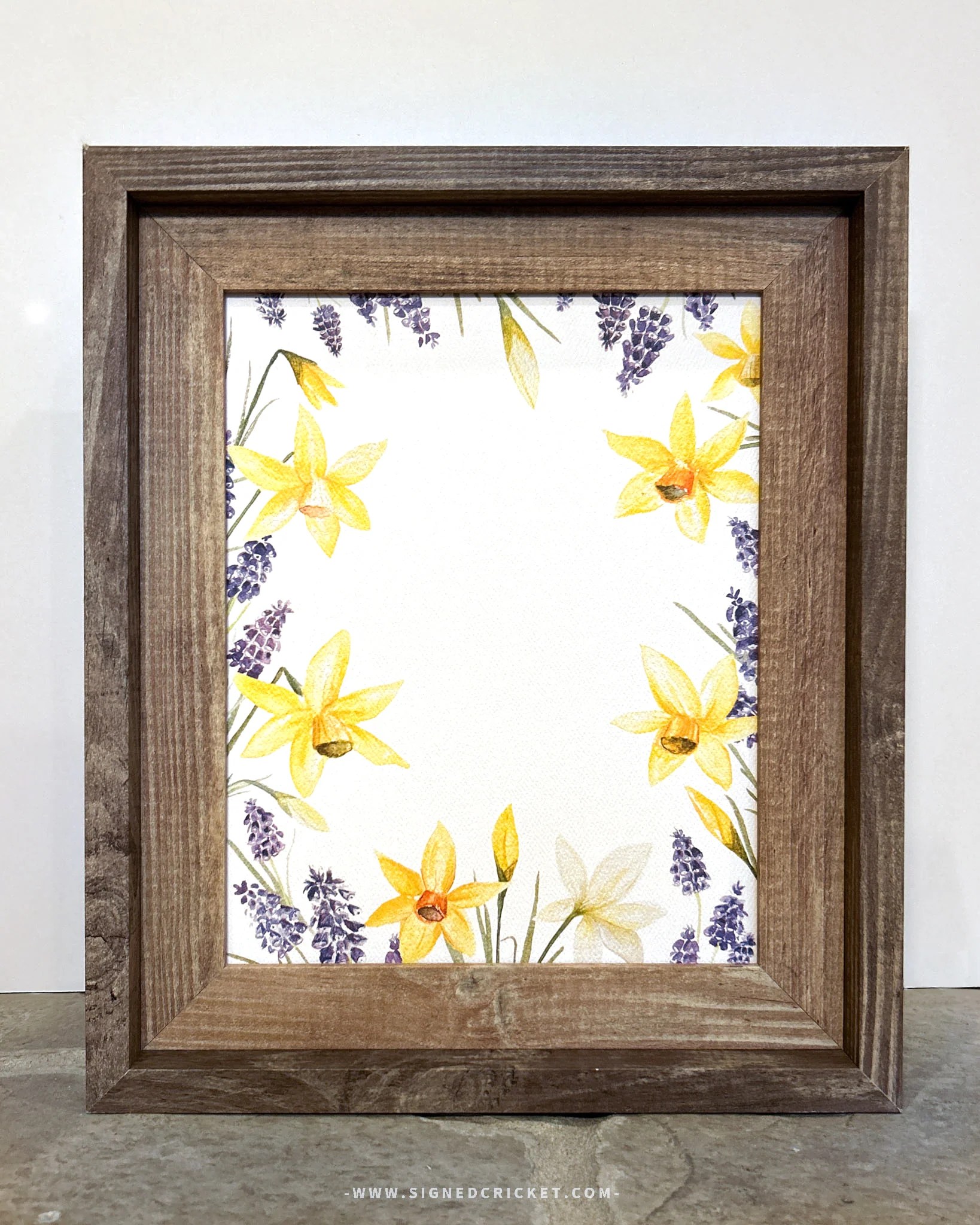Daffodil Hyacinth 8x10 Wall Print Signed Cricket