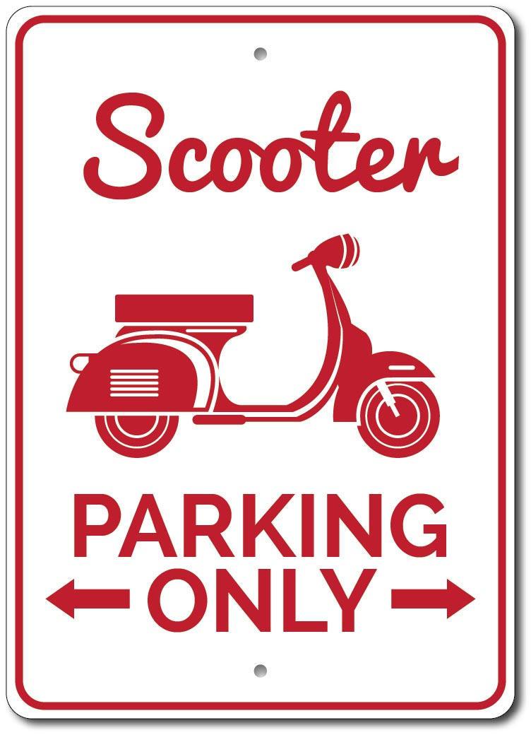 Scooter Parking Sign, Scooter Sign, Scooter Gift for Scooter Rider