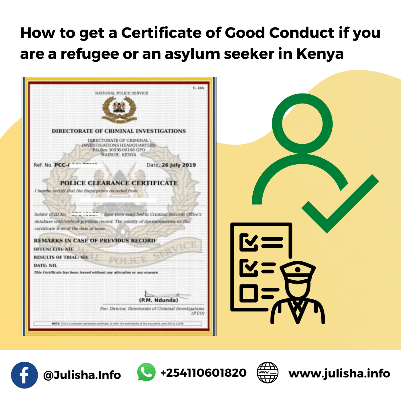 How to get a Certificate of Good Conduct if you are a refugee or an
