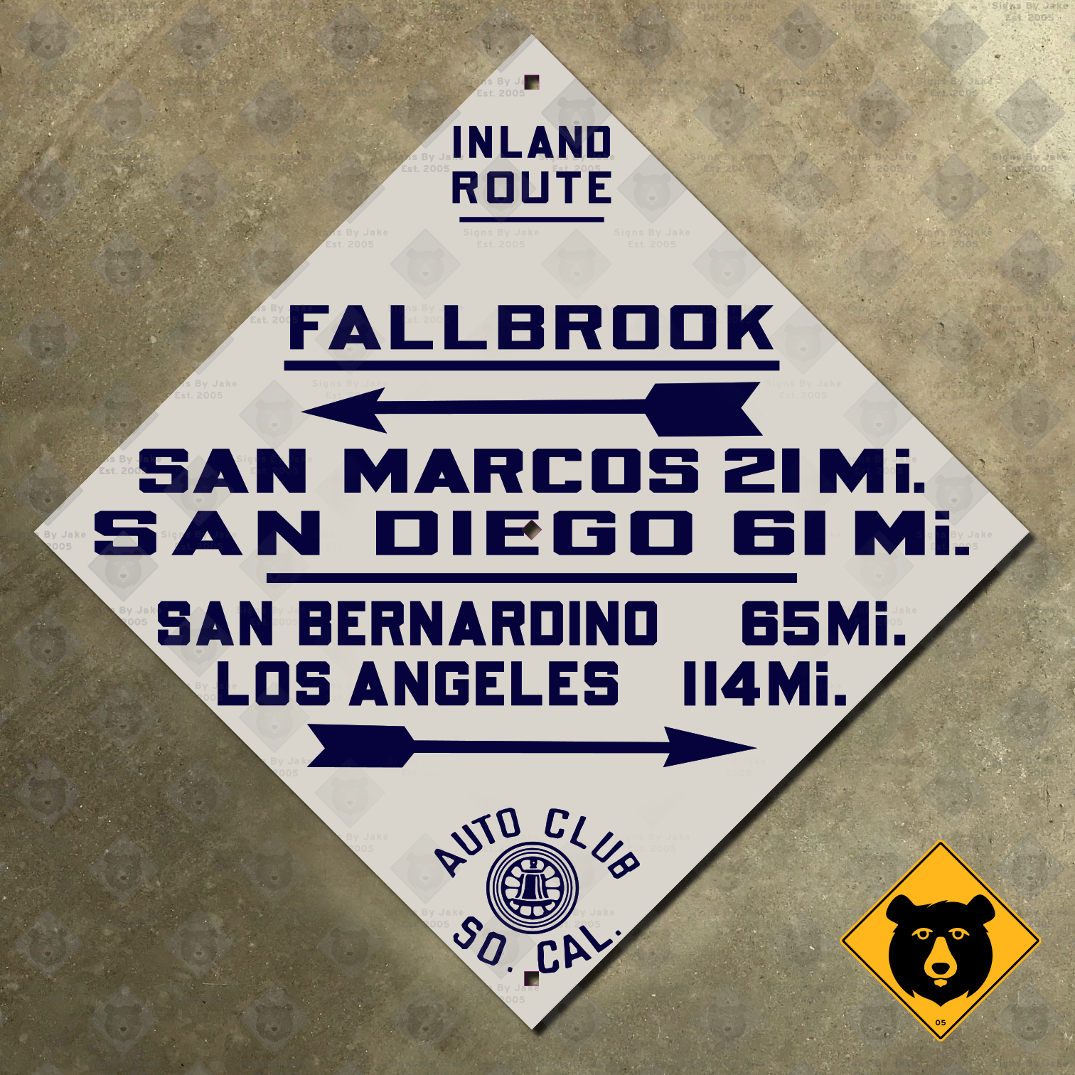 California (ACSC) Inland Route, Fallbrook, San Marcos, San Diego, San