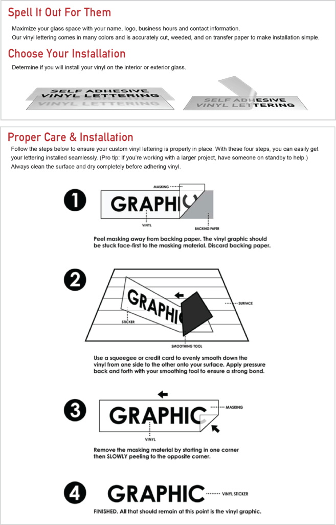 Vinyl Lettering Signs by 