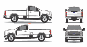 Ford Super Duty Regular Cab F-250/F-350/F-450/F-550 8’ Bed | 2023-2025