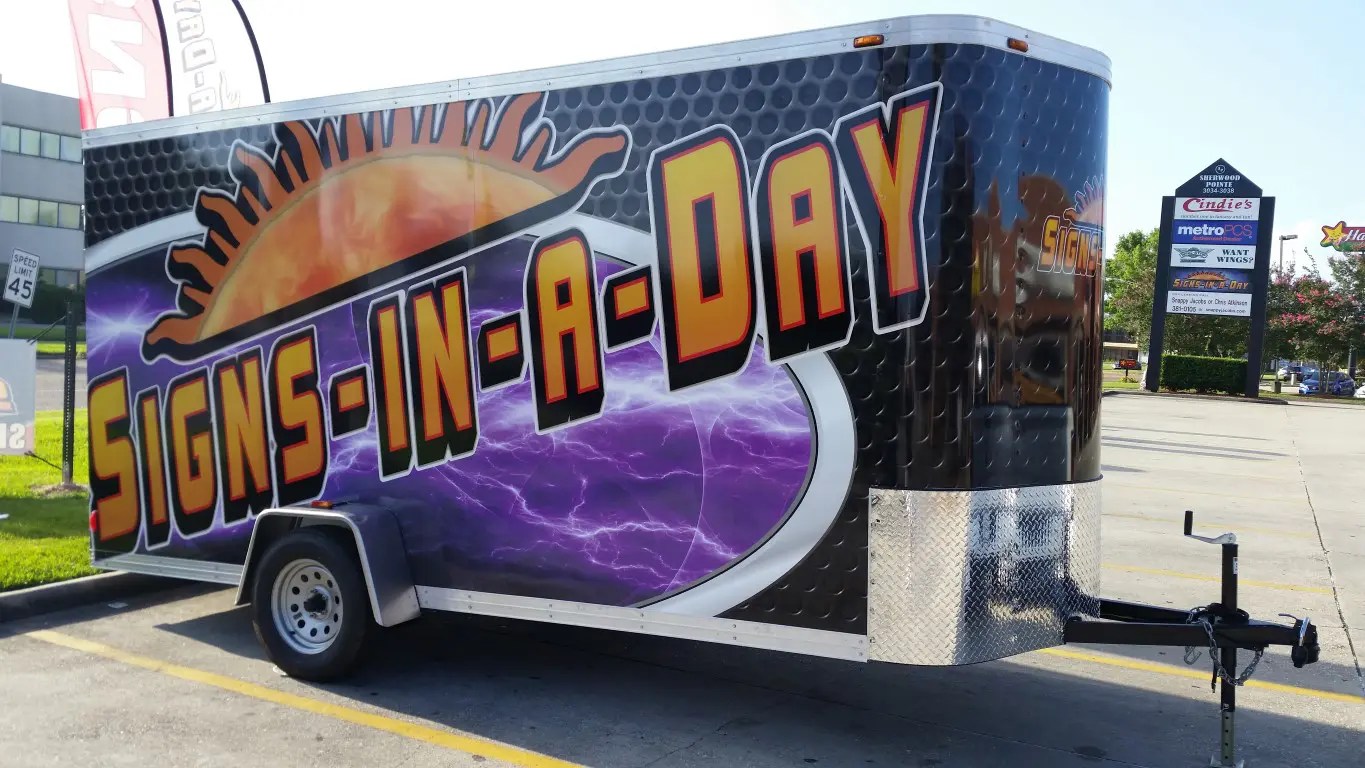 Vehicles Wraps Baton Rouge Signs in a Day
