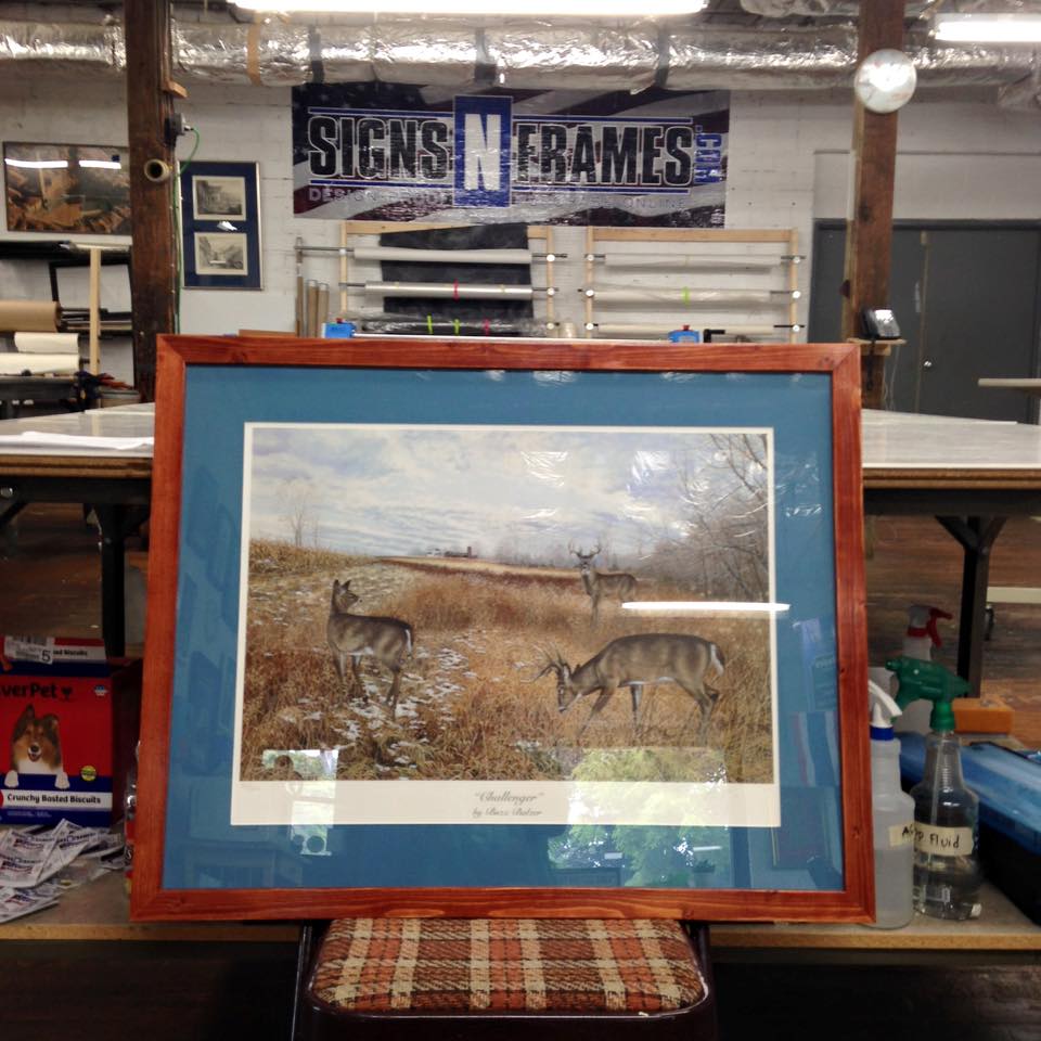 custom picture frame job SIGNSNFRAMES