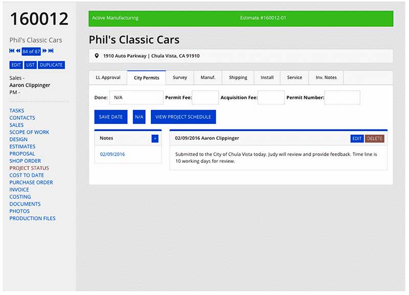 Management and Estimation Software