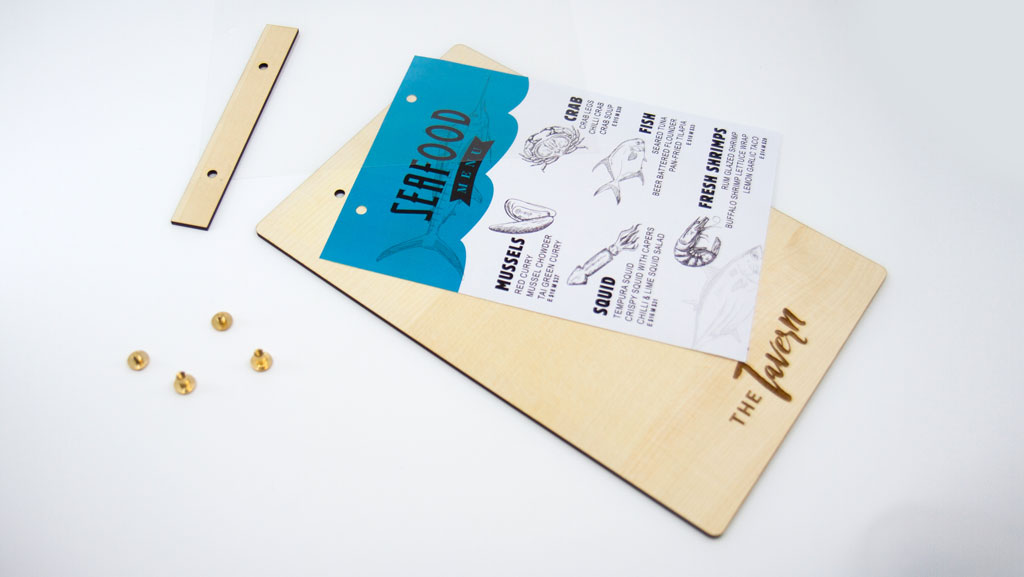 Custom Wooden Menu Boards A5 & A4
