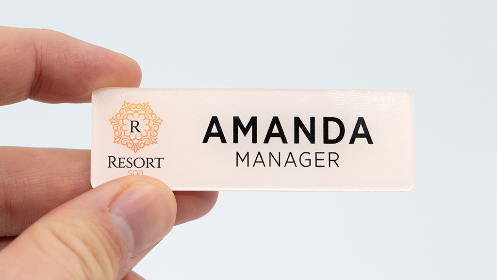 Personalised Acrylic Name Badges Sign Plus