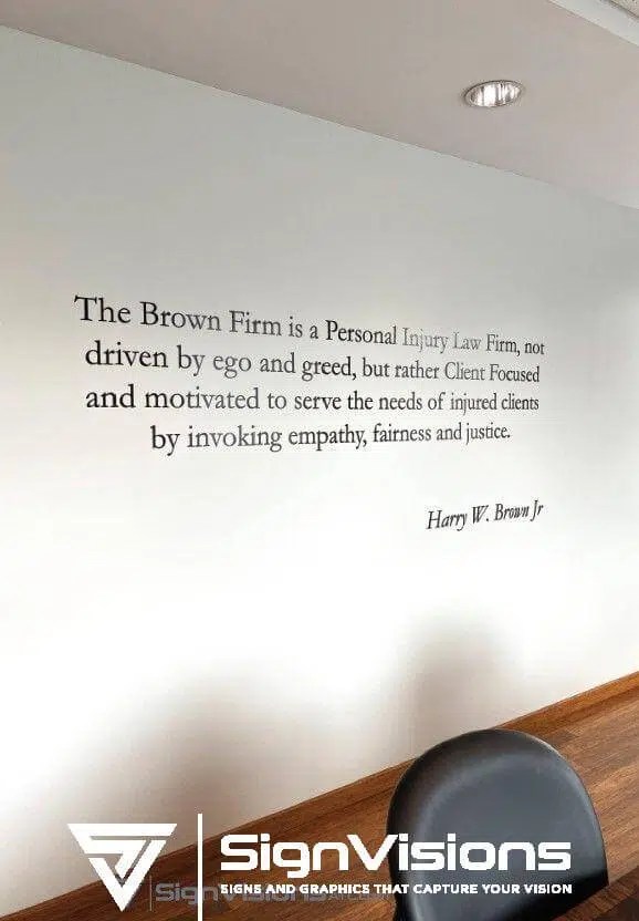 3D Acrylic Lobby Sign and Vinyl Wall Lettering in Atlanta, GA