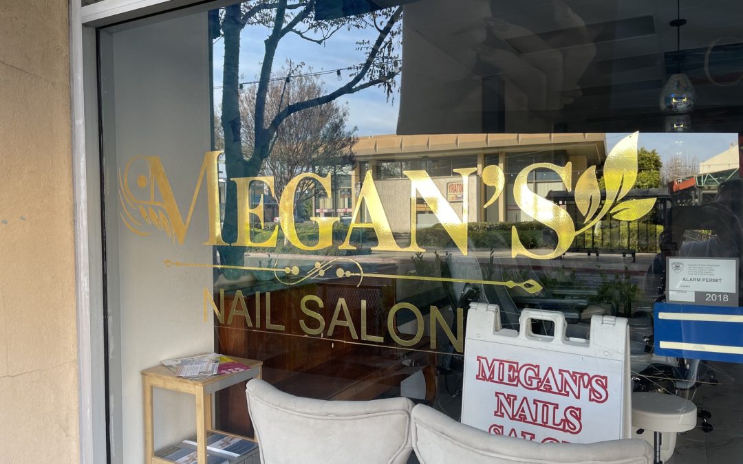 Hayward, CA Local Nail Salon Gets Window Decals to Brand Their Space