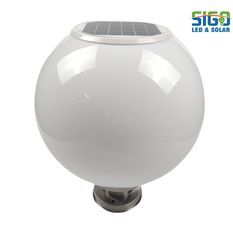Round Waterproof LED Solar Modern Outdoor Deck Post Lights - Sigoledlight