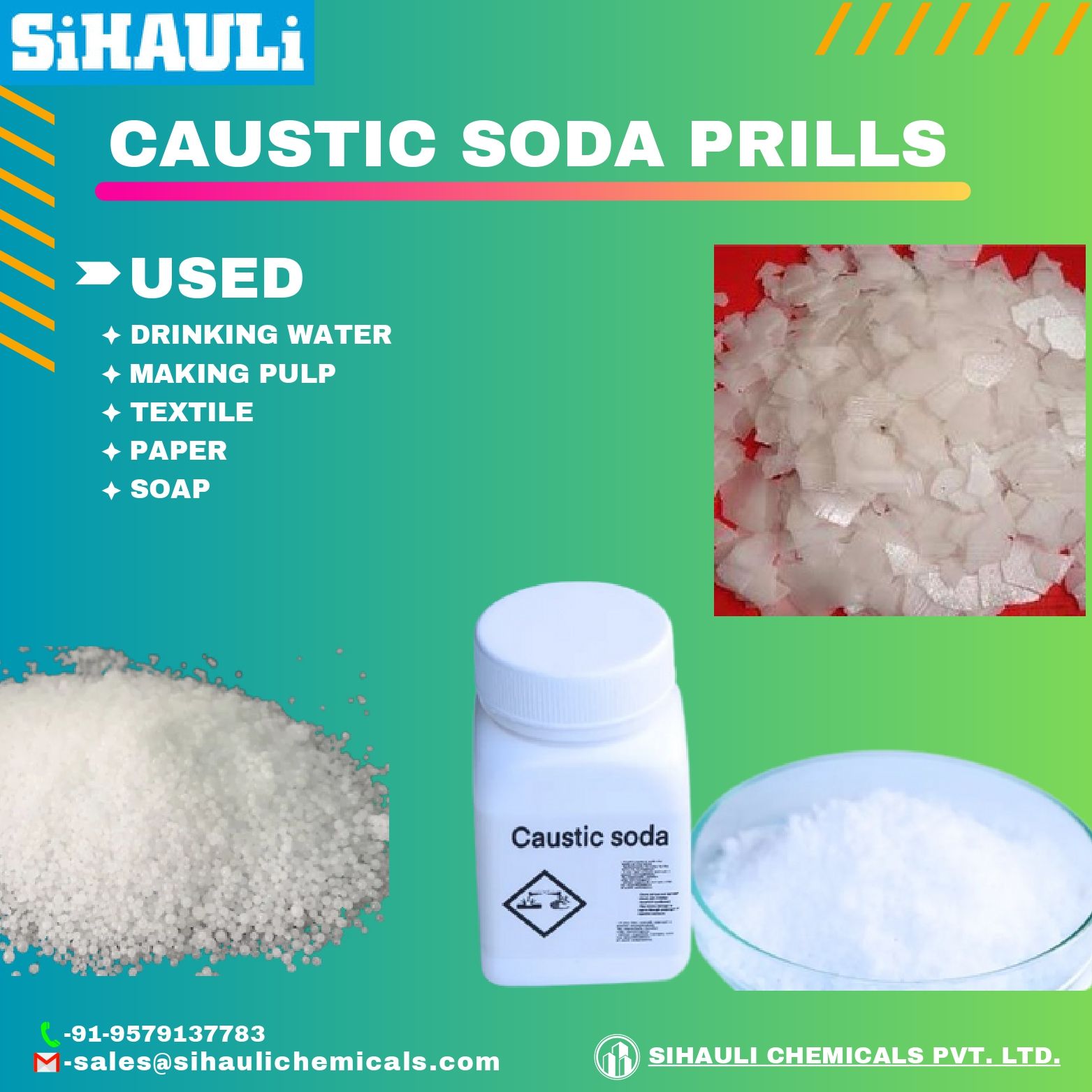Caustic Soda Prills Manufacturers In Mumbai Sihauli Chemicals Private