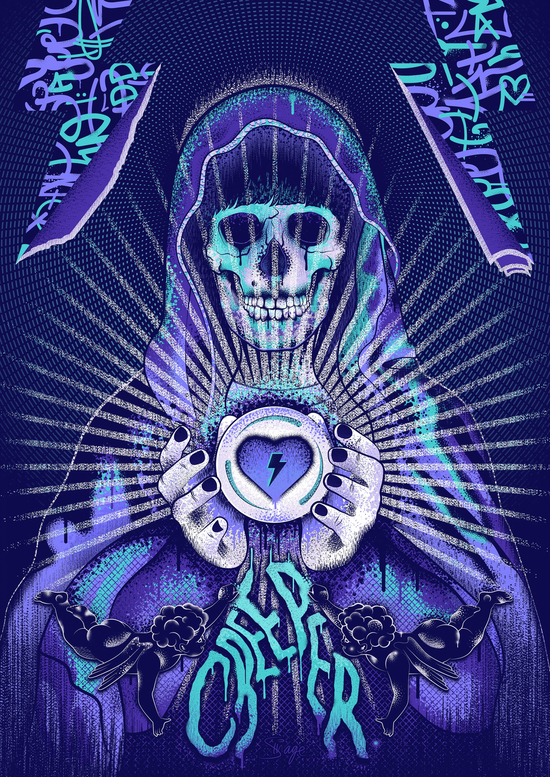 Creeper band Alternative Merchandise Artwork Si Heard Freelance