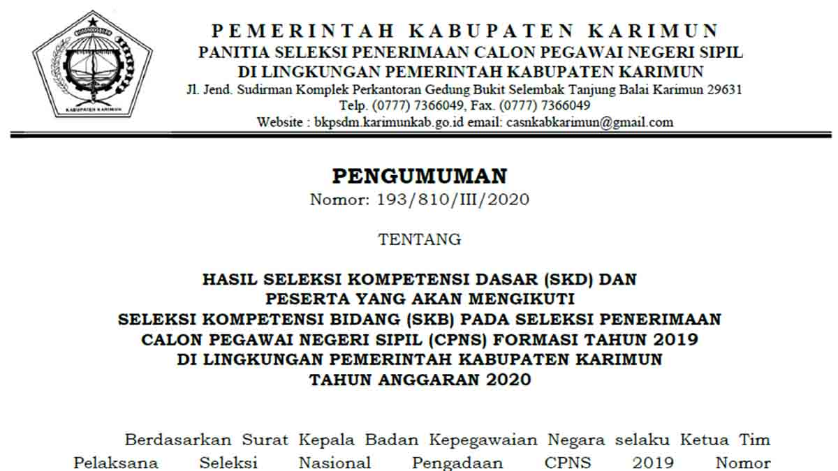 45+ Pengumuman Hasil Skb Cpns 2020 Images review terbaru