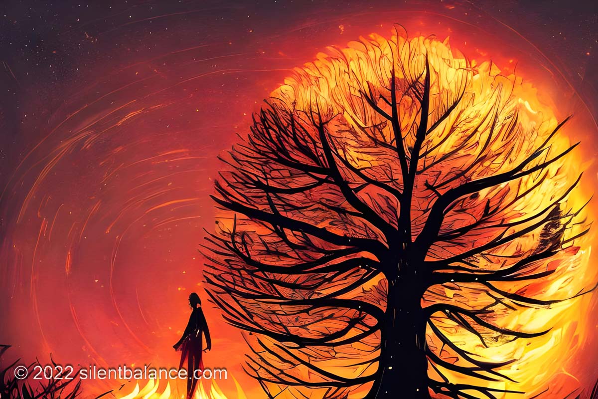 What is the Significance of a Burning Tree in Dreams? Silent Balance