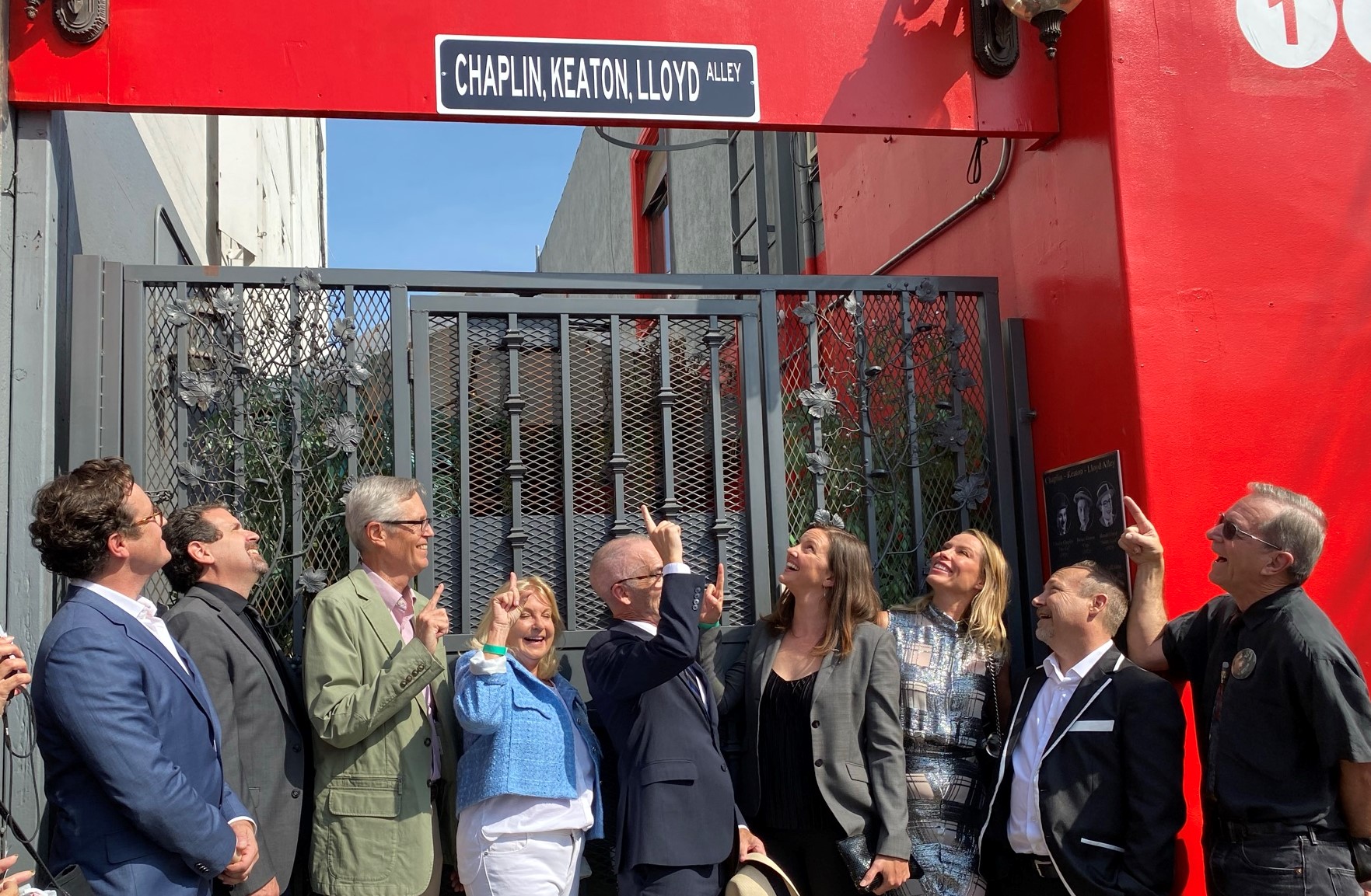 Silent Movie Day celebrates the ChaplinKeatonLloyd Alley Chaplin