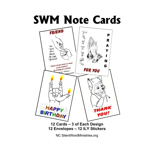 SWM Note Cards Silent Word