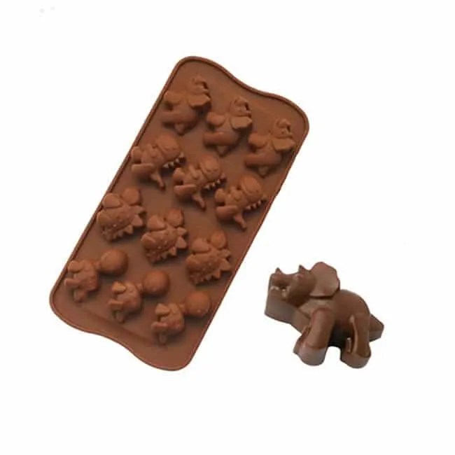 Wholesale Chocolate Molds 12 cavity Dinosaur FDA silicone candy mold