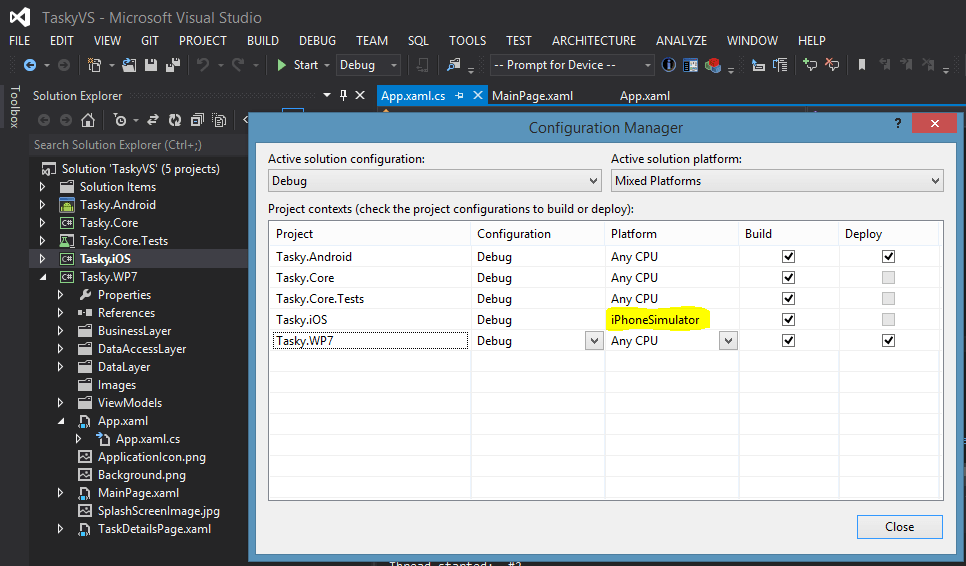 Debug iOS App from Visual Studio with Xamarin extension