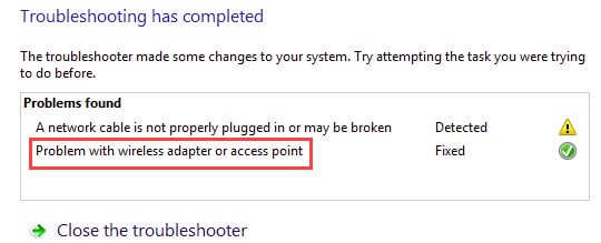 ‘Problem With Wireless Adapter Or Access Point’ - How To Solve?