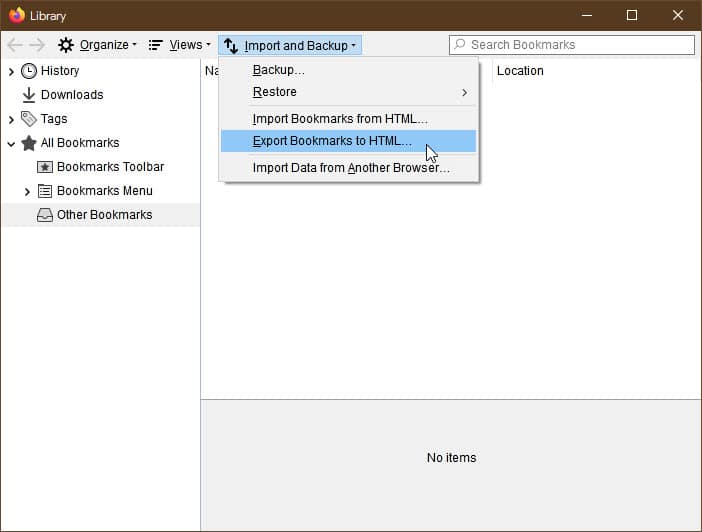 How To Export Bookmarks From Firefox? [SOLVED]