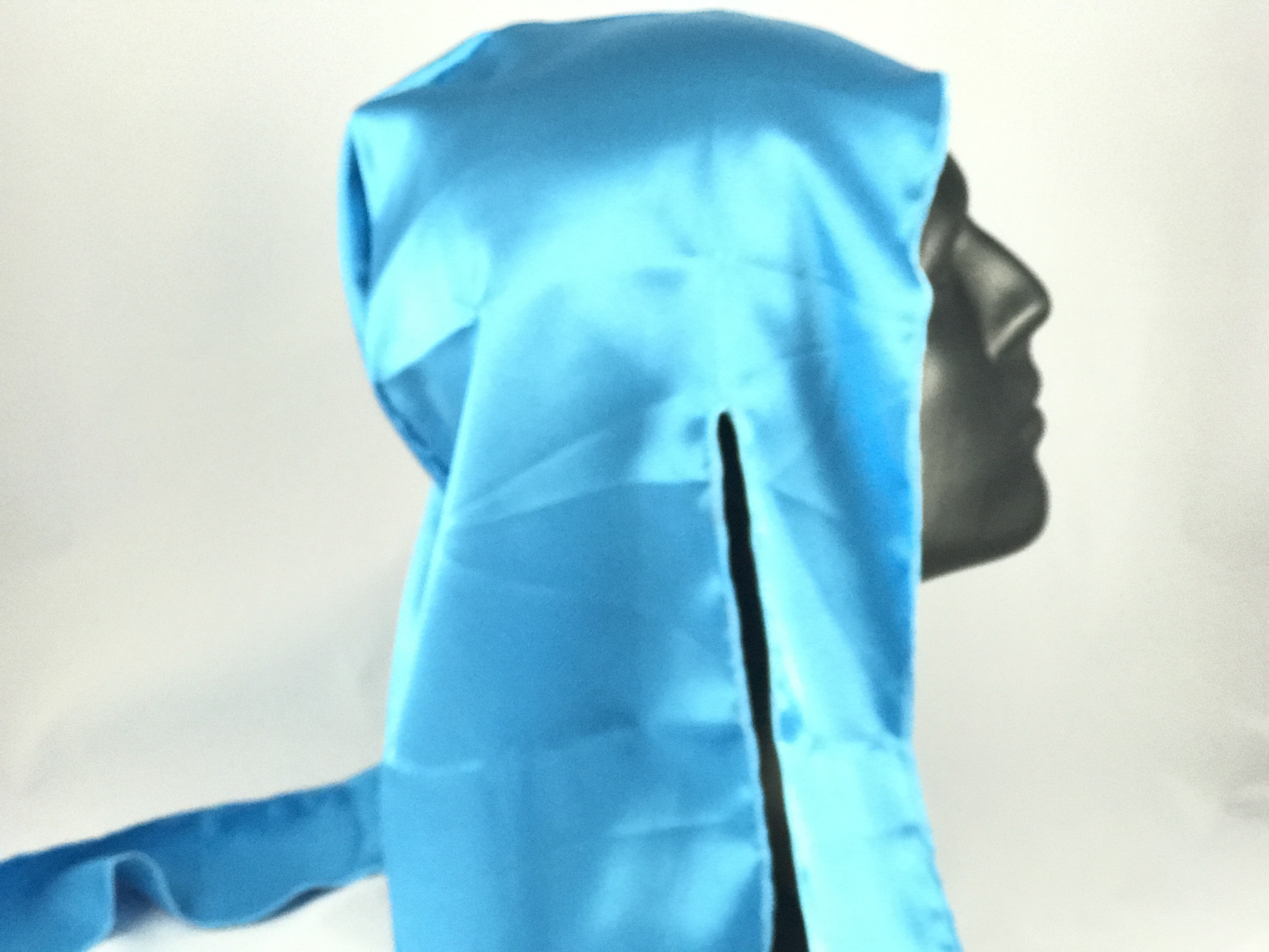 Sky Blue Silky Silk DuRag Real Silk DuRags &Seamless Silk DuRags