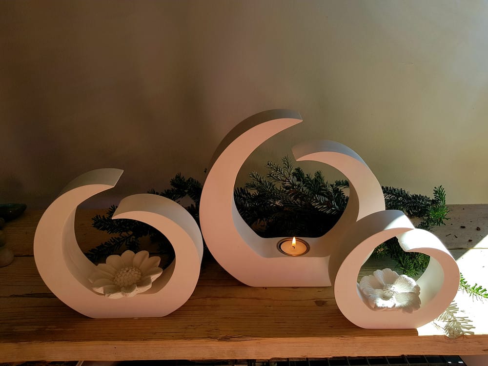 Windlicht Dekorative Skulptur Silke Hermes Beton in Form