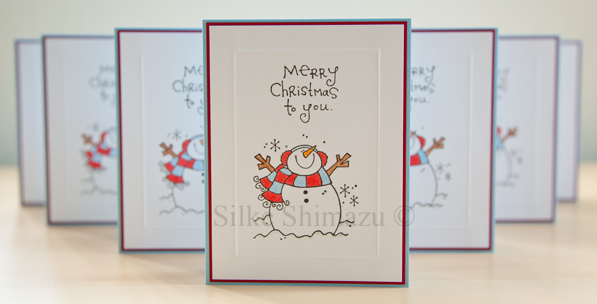 Custom Order Snowman Christmas Cards Get Inky with Silke