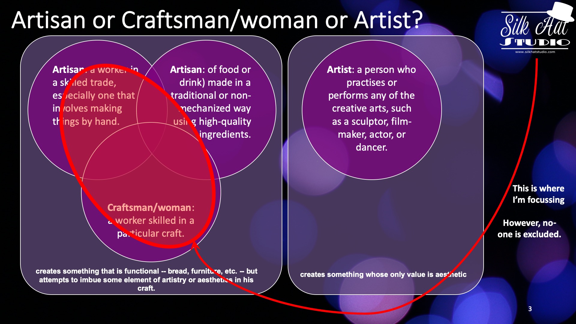 Definition of Artisan Silk Hat Studio Definition of Artisan Silk Hat Studio