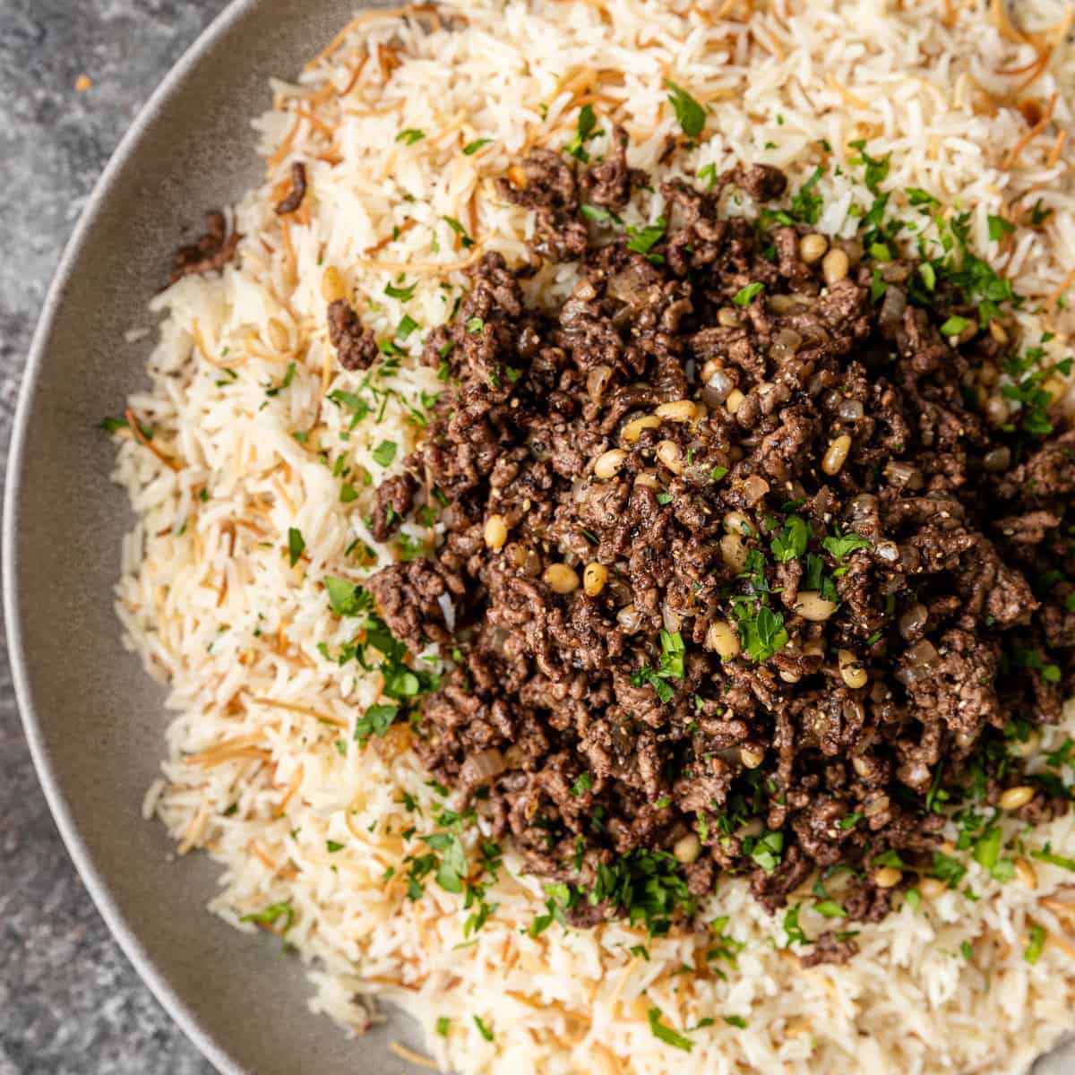 Vermicelli Rice with Meat (Hashweh) Silk Road Recipes