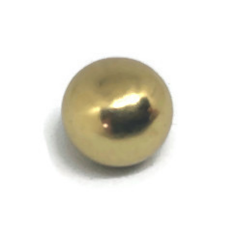 B7 threaded 4 small polished BED BALL knobs 15 mm 100 brass screw