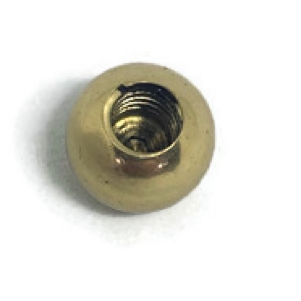 B7 threaded 4 small polished BED BALL knobs 15 mm 100 brass screw