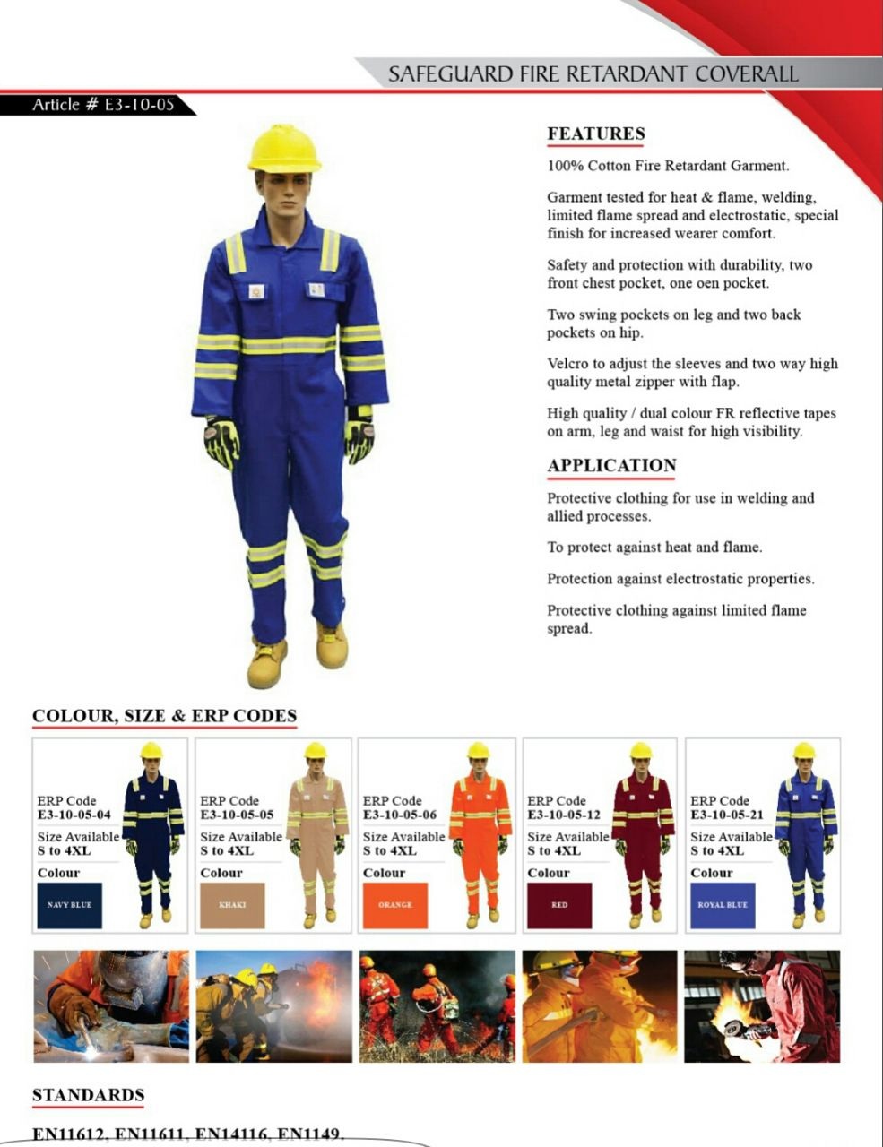 F/R Coverall Fire Retardant SafeGuard Coverall in Dubai