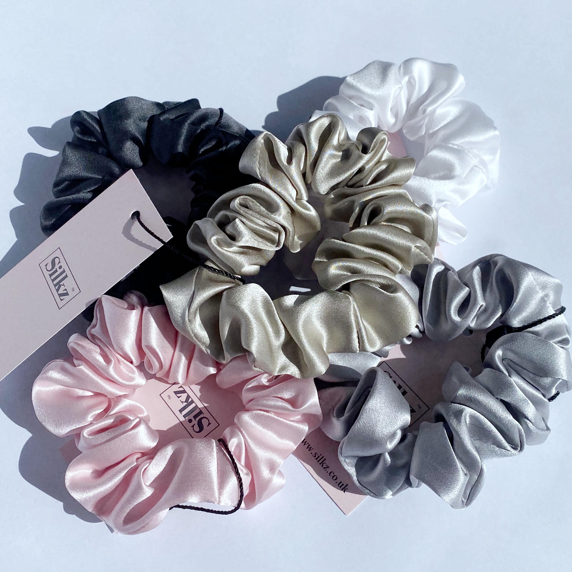 Large Scrunchies Everything set of 5 Silkz