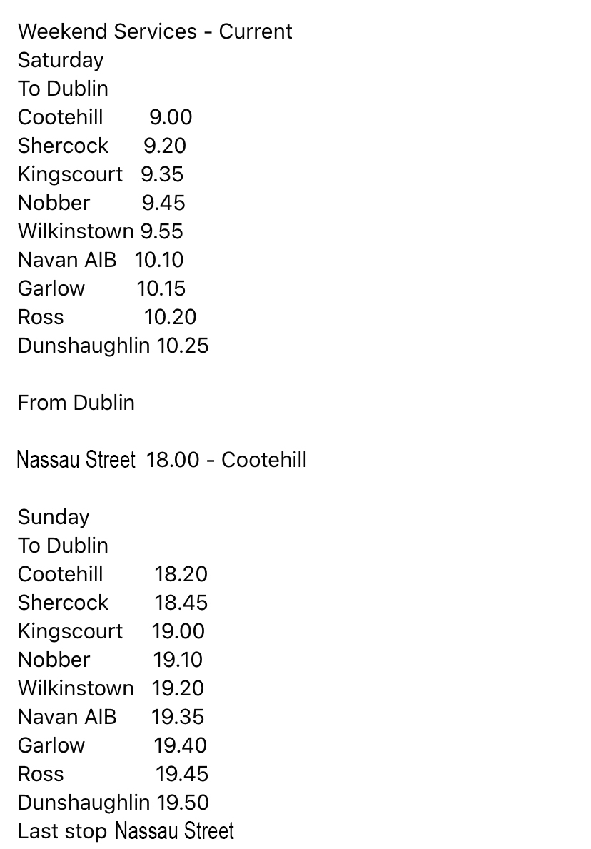 Bus Timetables Sillan Coach Hire