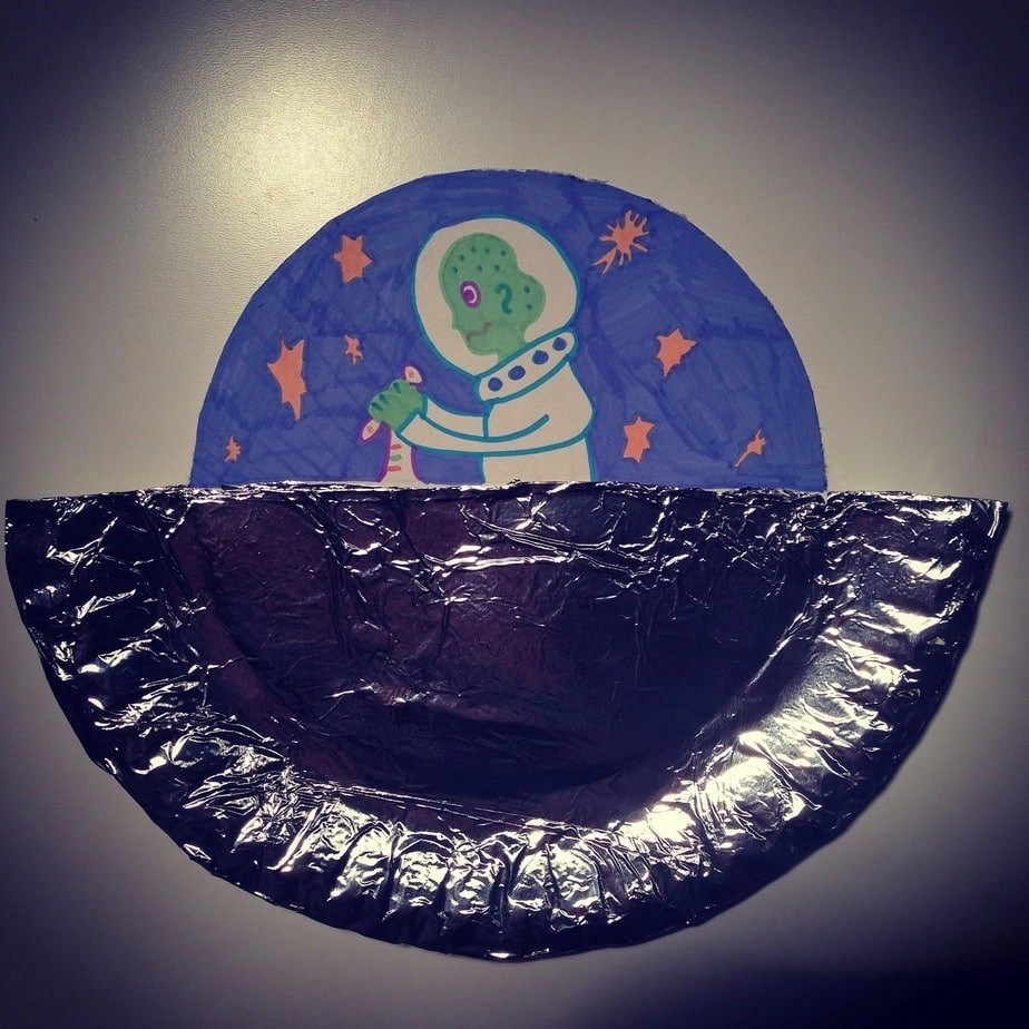 Kid's Craft Paper Plate Flying Saucer Silly Fish Learning