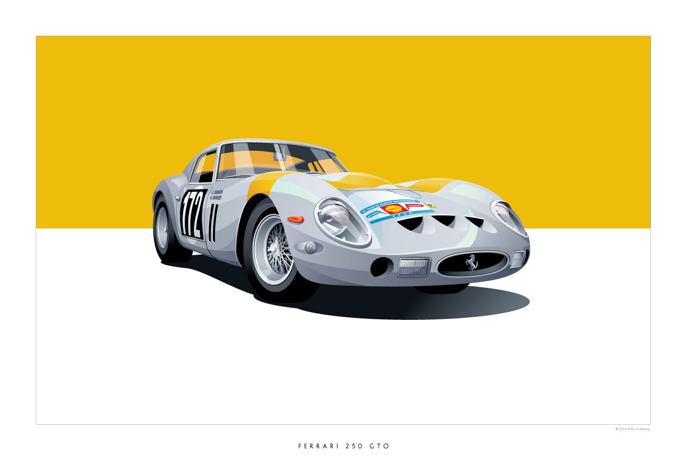 Iconic Racing Car Posters by Arthur Schening