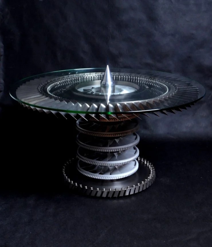 Tornado FighterBomber Jet Engine Table by Custom