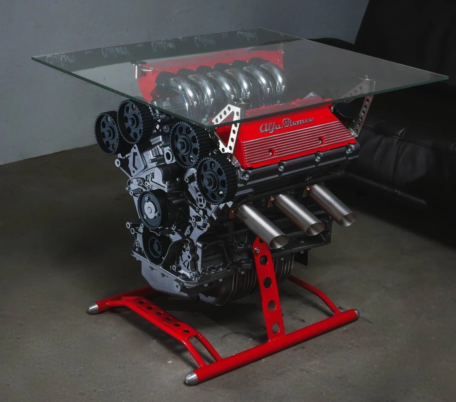 Alfa Romeo 2.5 V6 Engine Coffee Table By Custom Brothers