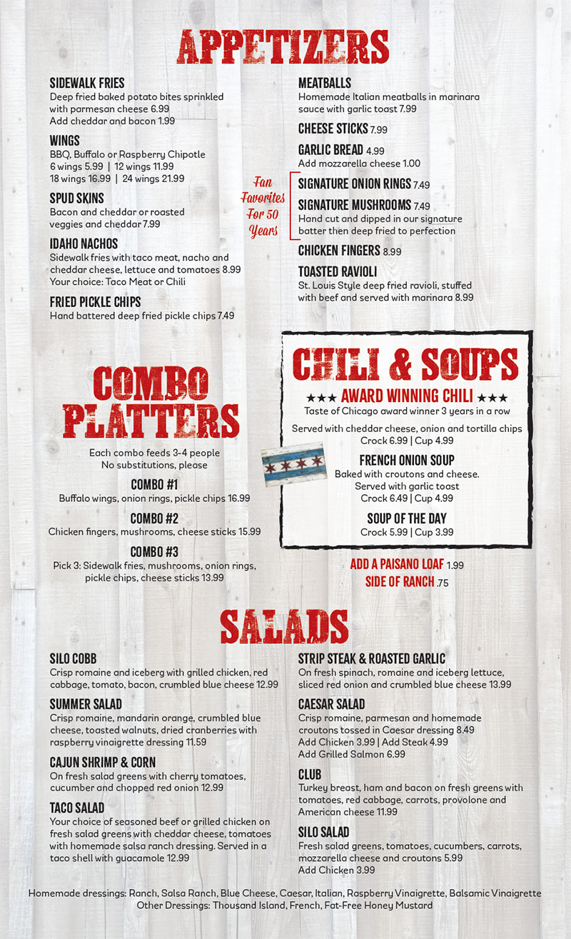 Silo Food Truck Menu Fort Worth Rose Trucking