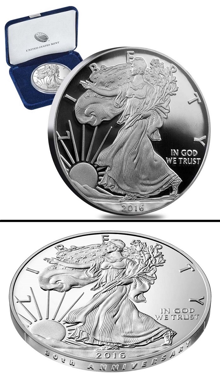 30th Anniversary 2016 Proof Silver Eagle American Silver Eagles
