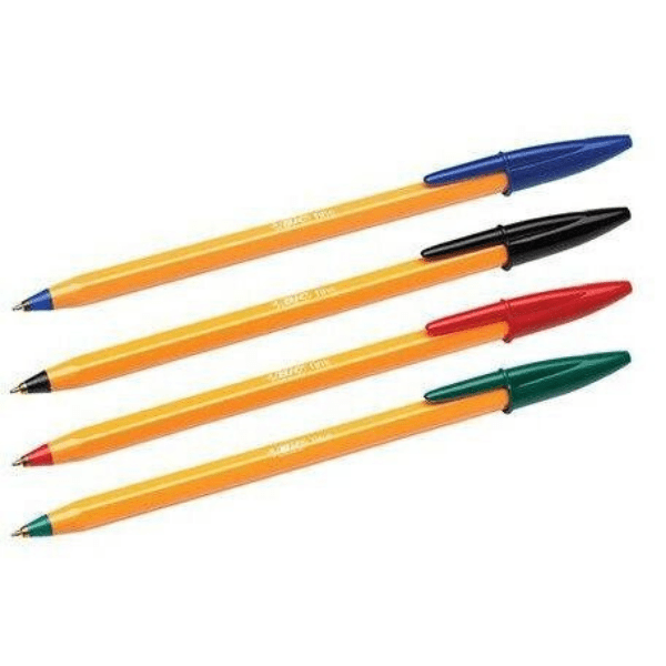 Bic Orange Finepoint Pen Silver Line