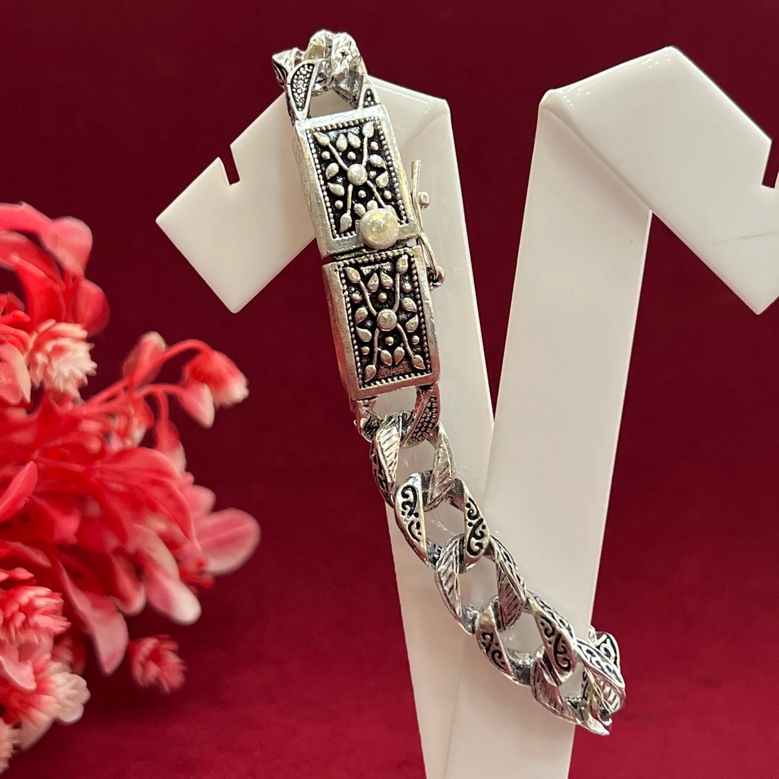 Bracelets For Men's Silver Heavy Lock Bracelet Silveradda