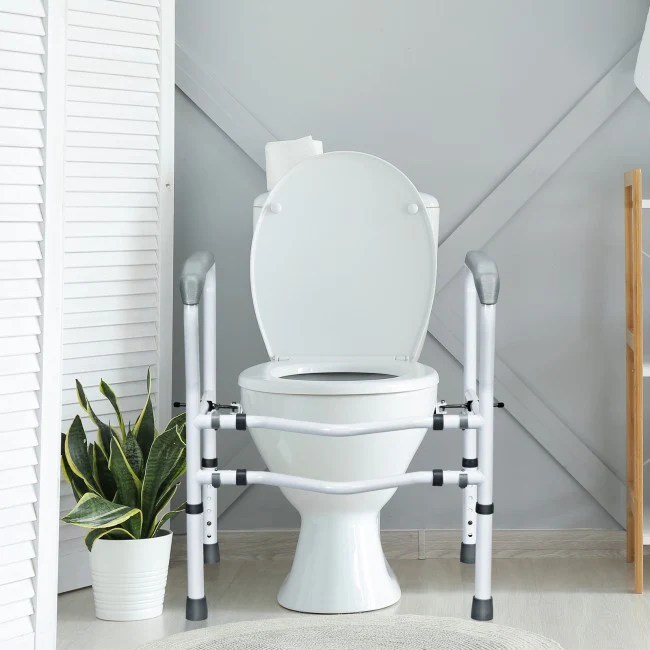 SilverCrate+™ 300lbs Capacity Toilet Safety Rails SilverCrate Plus