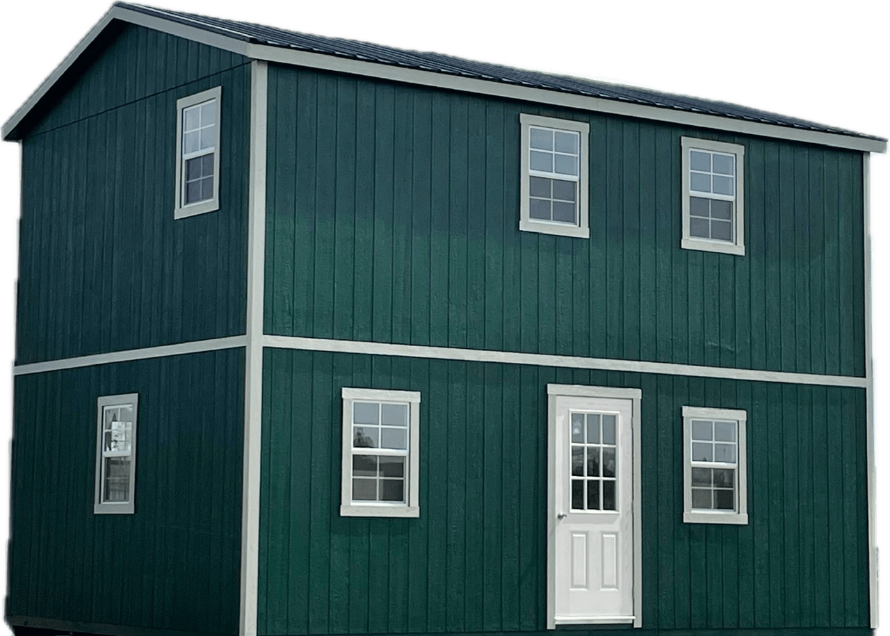 2 Story Gable Style Cabin Storage Sheds, Tiny homes, Rent to Own