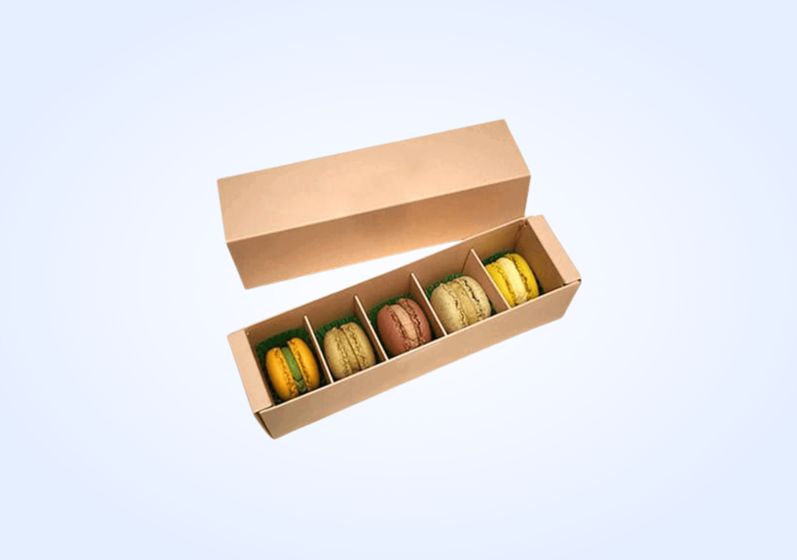 Custom Food Grade Macaron Boxes Silver Edge Packaging
