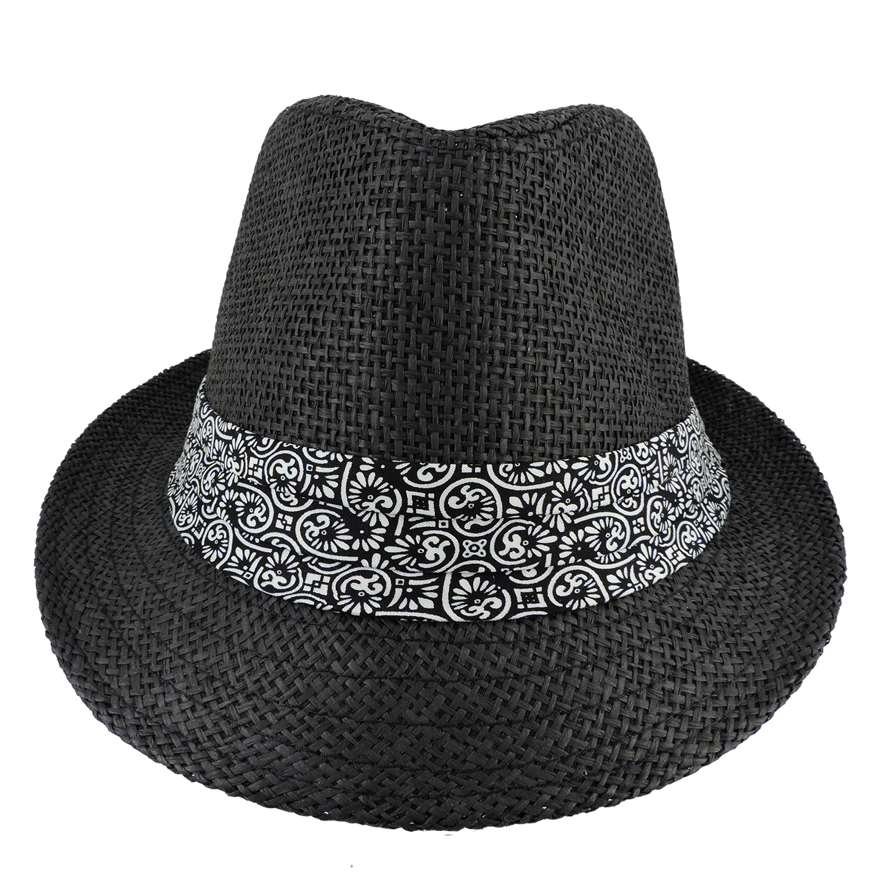 Silver Fever Thin Brimmed Woven Fedora 