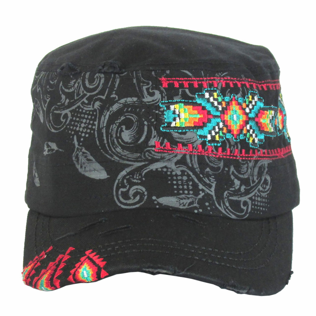 Women's Military Cadet Cap Hat Cotton 
